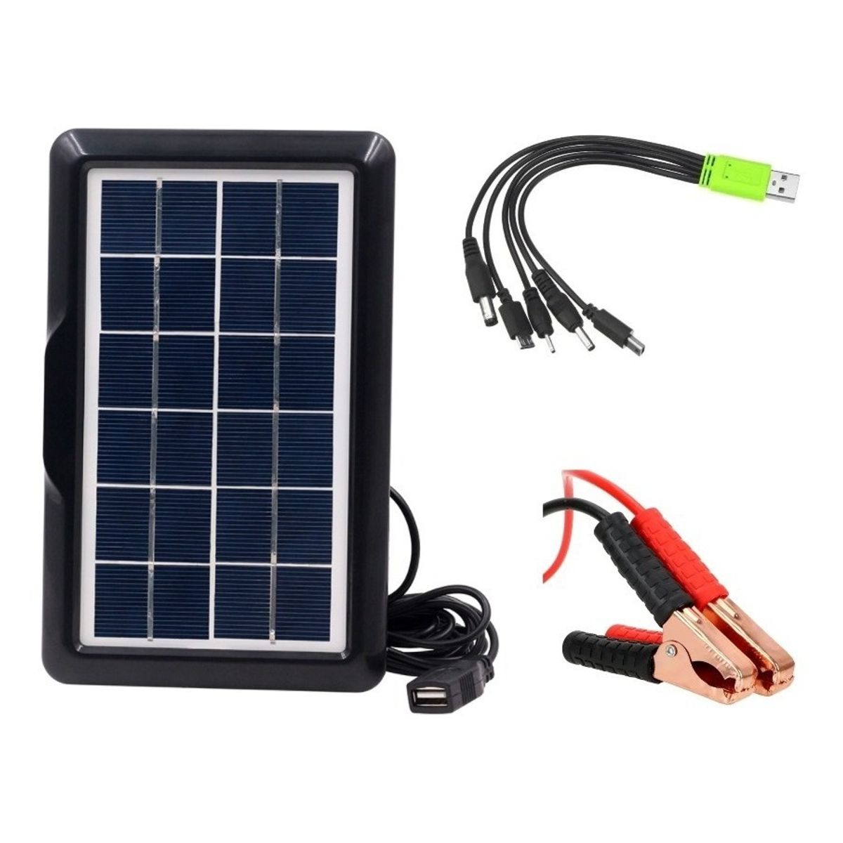 GENERICO - Cargador Panel Solar 15w 16v Celular Auto Moto