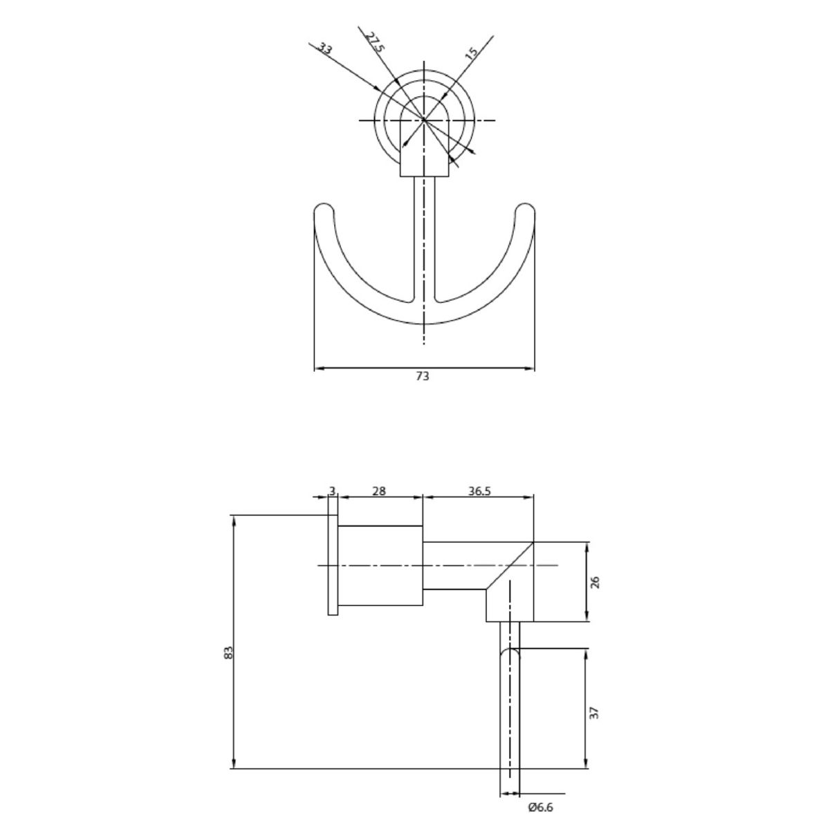 STRETTO - Percha Doble Toalla SL