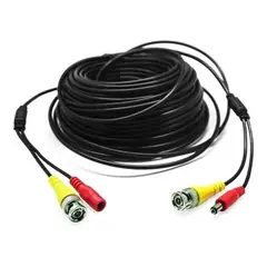 GENERICO - Cable Para Camaras De Vigilancia Video Y Poder 30 Metros