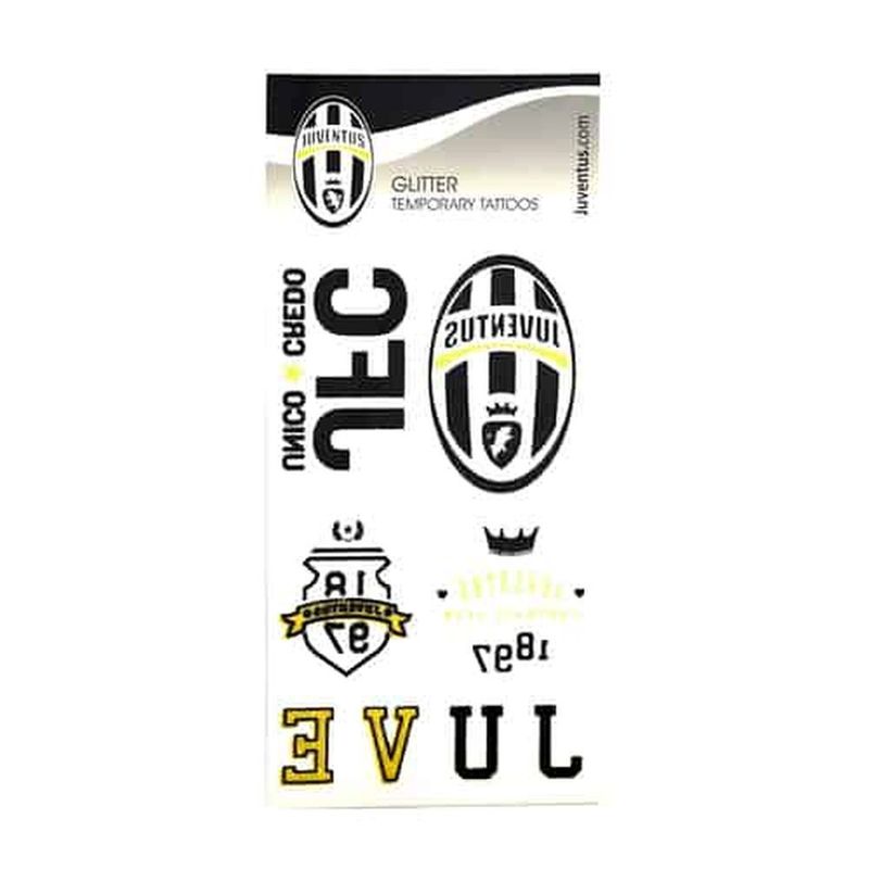 GENERICO - MACCABI TATTOO-STICKERS CON BRILLO FUTBOL - JUVENTUS