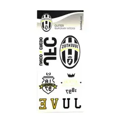 GENERICO - MACCABI TATTOO-STICKERS CON BRILLO FUTBOL - JUVENTUS