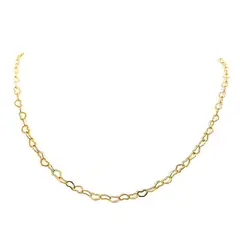 ANDREA COGGIOLA JOYAS - Cadena Corazones Finos Enchapados Oro 18K