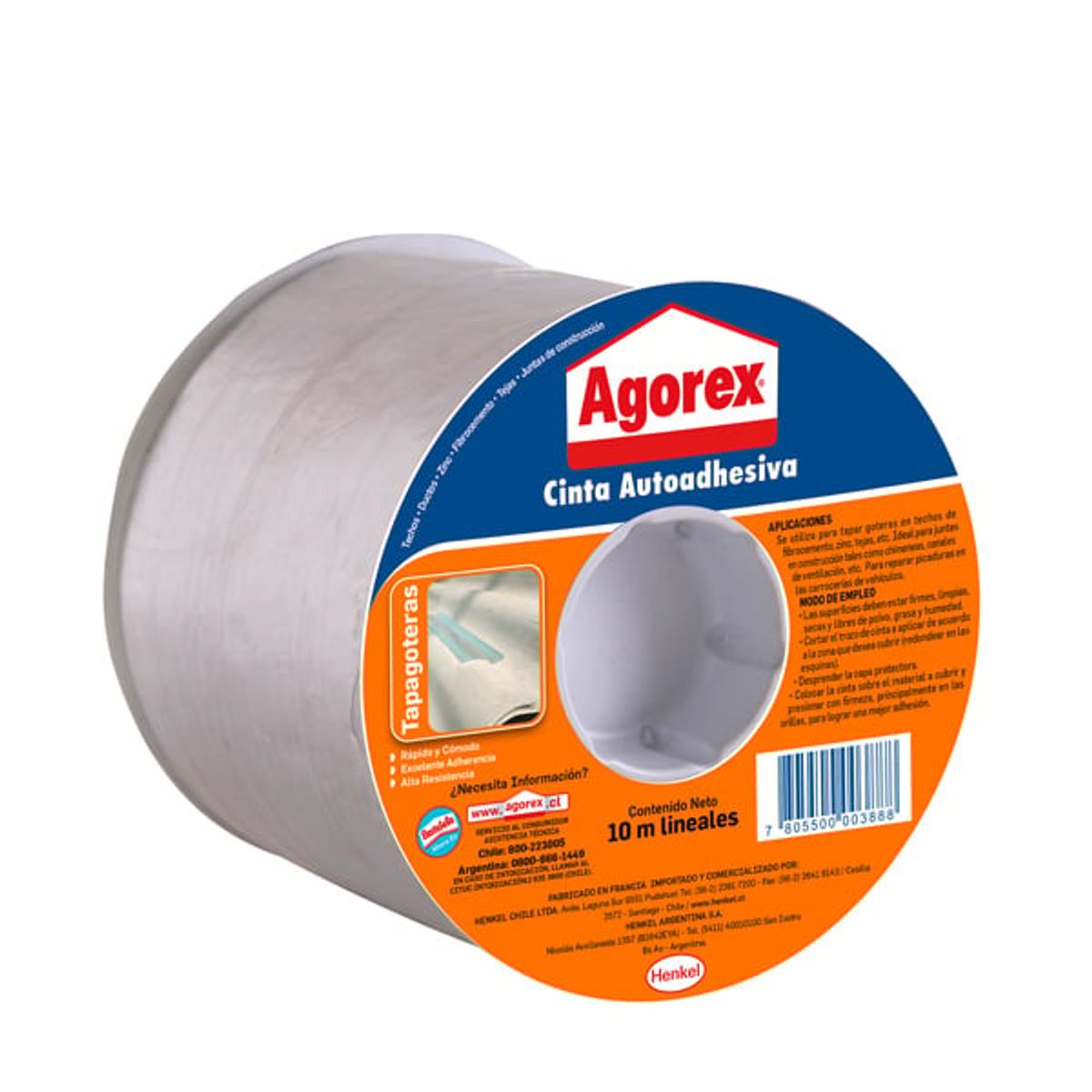 GENERICO - Cinta Autoadhesiva Tapagoteras Agorex 10 metros