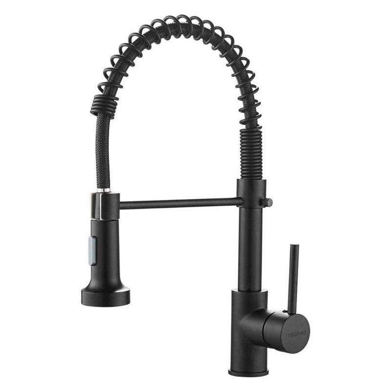 DANWEILE - Grifo llave lavaplatos monomando cocina extensible triple - Negro
