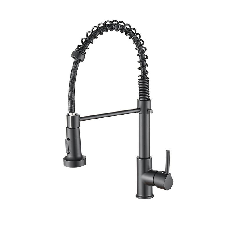 DANWEILE - Grifo llave lavaplatos monomando cocina extensible triple - Negro