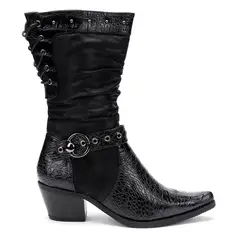 THUNDER BLUE - Bota Mujer Negro Ellen