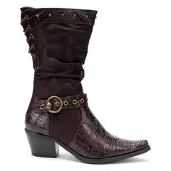 THUNDER BLUE - Bota Mujer Café oscuro Ellen