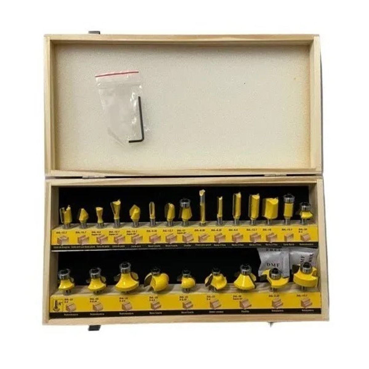 GENERICO - Set Fresa Madera Tupi Fresadora Tupi Cuchillo Tupi 24 Piezas