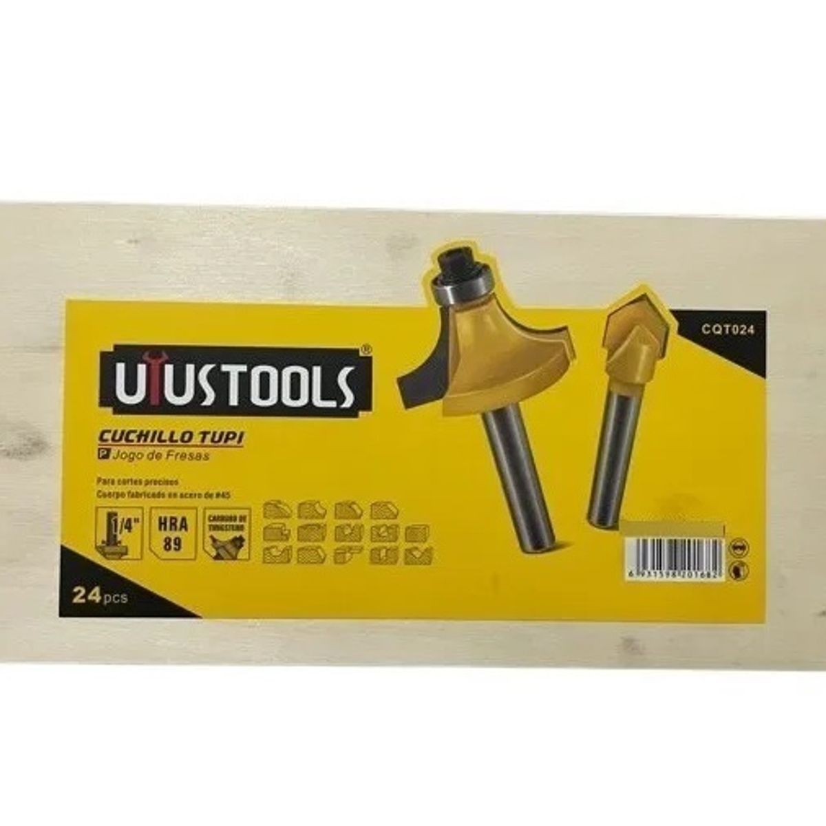 GENERICO - Set Fresa Madera Tupi Fresadora Tupi Cuchillo Tupi 24 Piezas