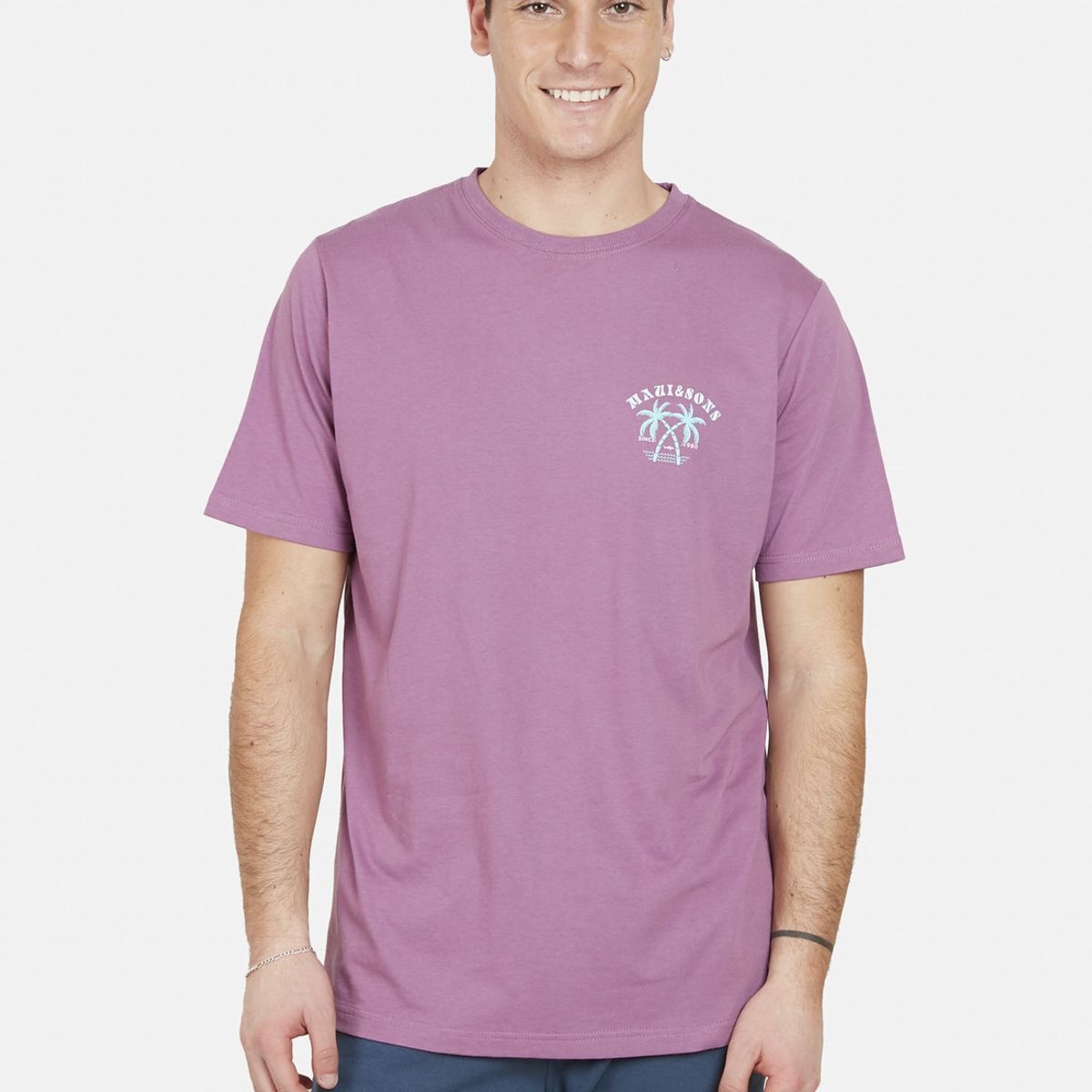 MAUI AND SONS - Polera PALM COAST Hombre Burdeo Maui and Sons