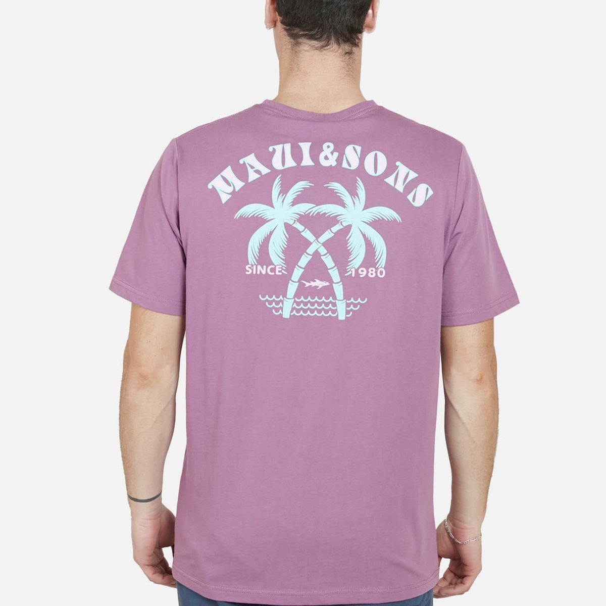 MAUI AND SONS - Polera PALM COAST Hombre Burdeo Maui and Sons