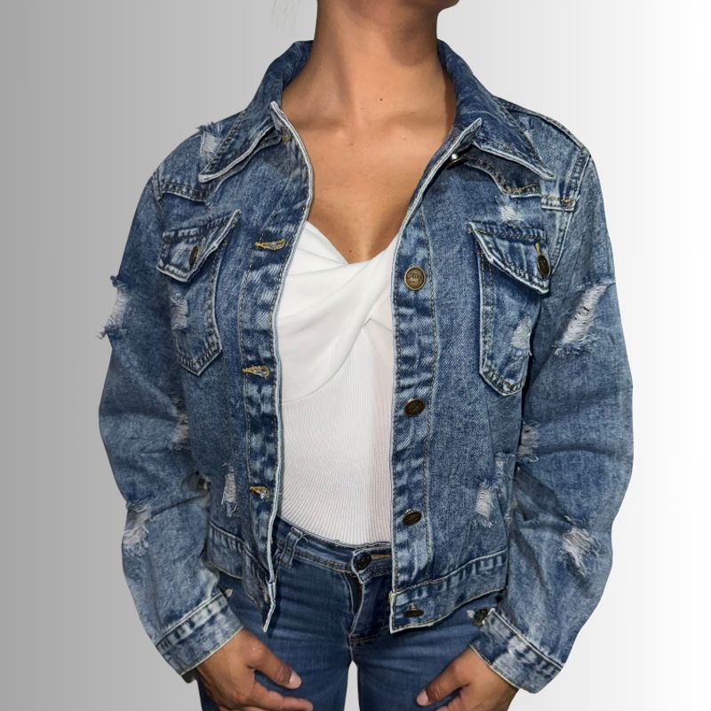 D'JOE - Chaqueta Jeans Mezclilla Mujer Slim