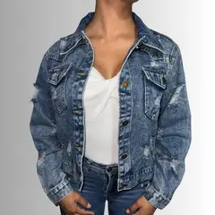 D'JOE - Chaqueta Jeans Mezclilla Mujer Slim