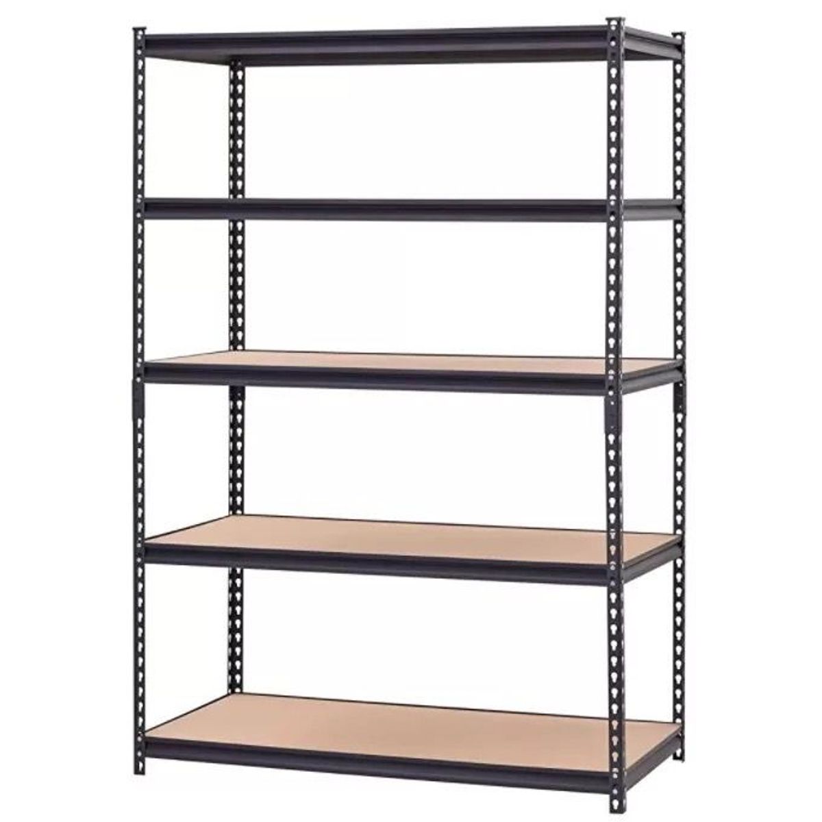 GENERICO - Estante Metálico Negro 5 Niveles 180x120x45 cm