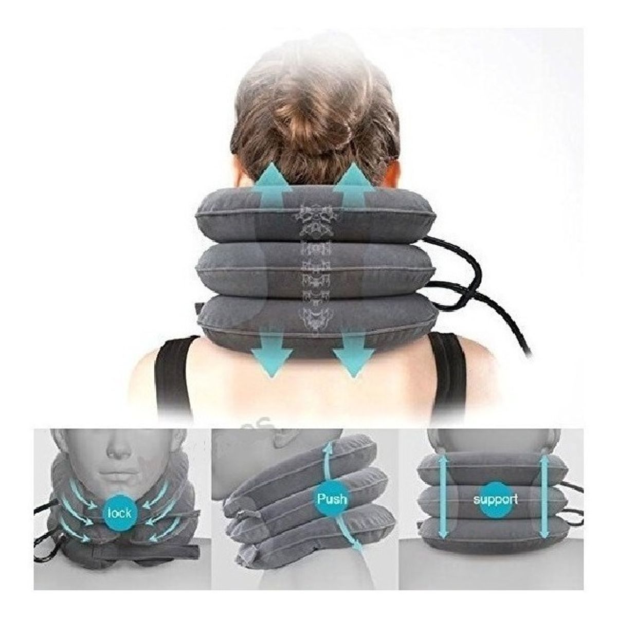 GENERICO - Cuello Inflable Tracción Cervical Estiramiento