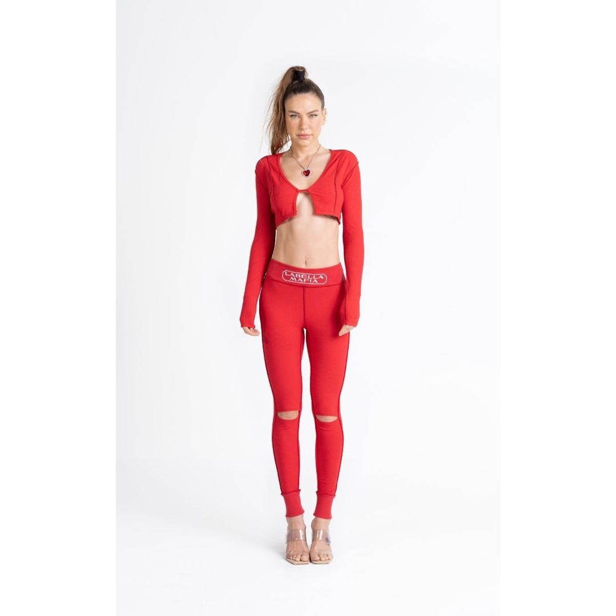 LABELLAMAFIA - Legging Velvet Roja LBM