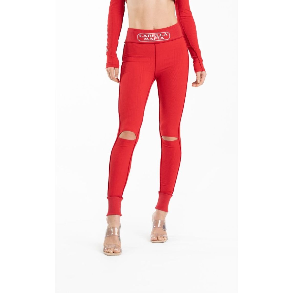 LABELLAMAFIA - Legging Velvet Roja LBM