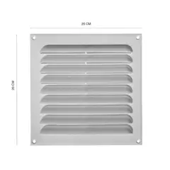 DVP - Celosía Ventilación Pvc Plana 20x20 Cm Blanco