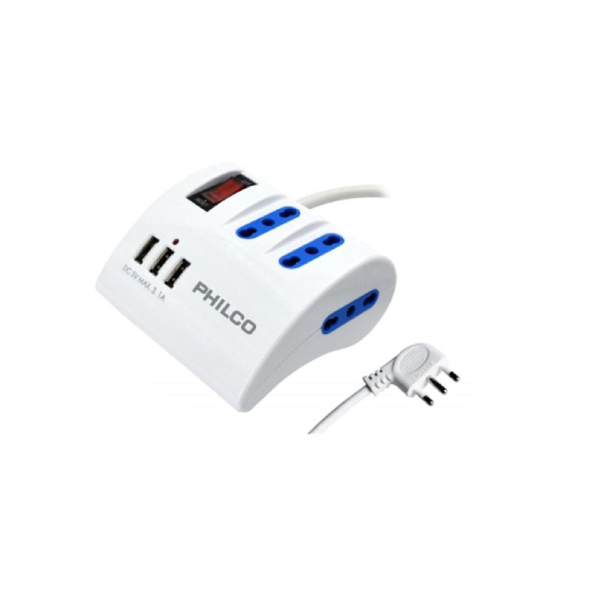 PHILCO - Alargador Philco Escritorio 3 220V 3 USB PHILCO