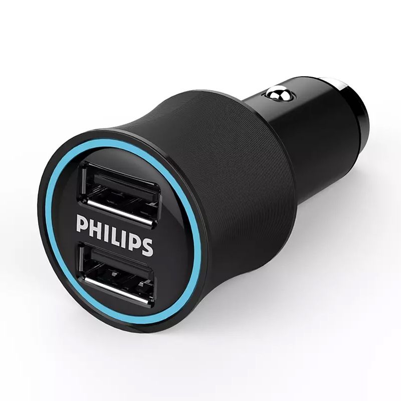 PHILIPS - Cargador Philips DLP2553V Automóviles Doble 12 Volts PHILIPS