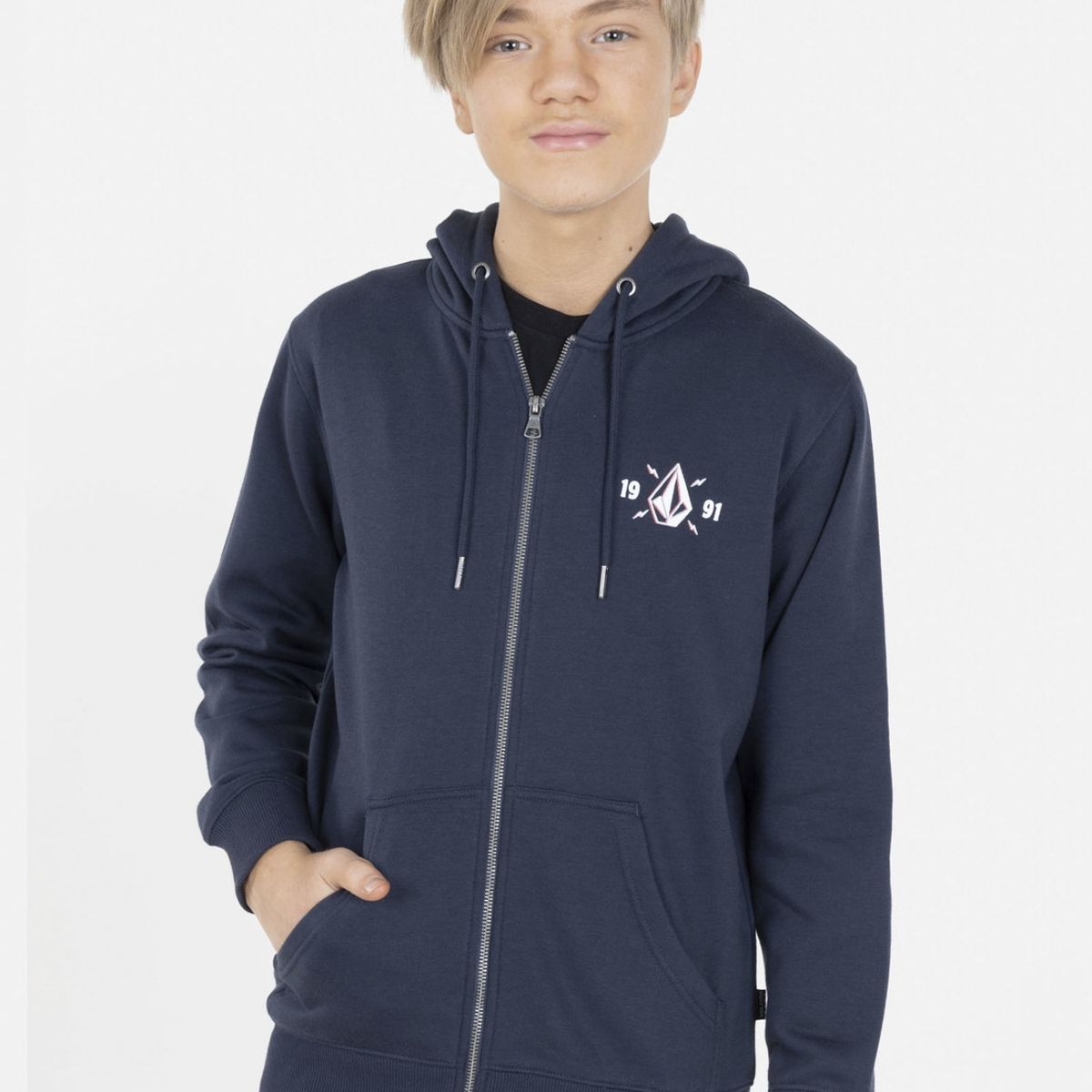 VOLCOM - Poleron WINCE FULL ZIPPER Juvenil Azul Volcom VOLCOM