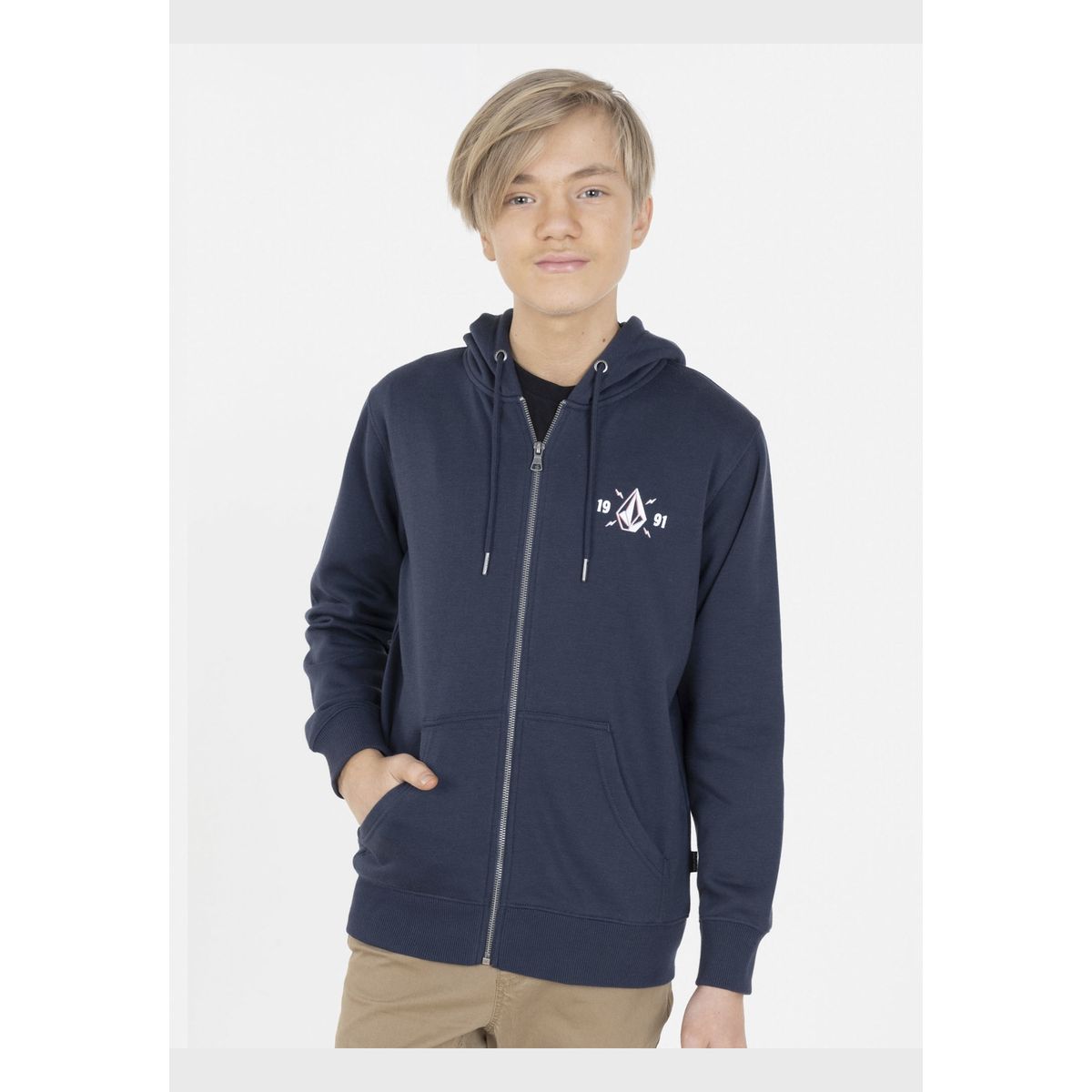 VOLCOM - Poleron WINCE FULL ZIPPER Juvenil Azul Volcom VOLCOM