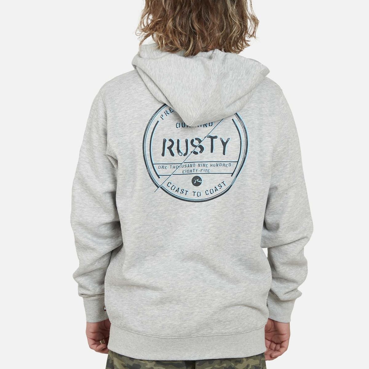 RUSTY - Poleron Brake Signal Full Zipper Hombre Gris Rusty RUSTY