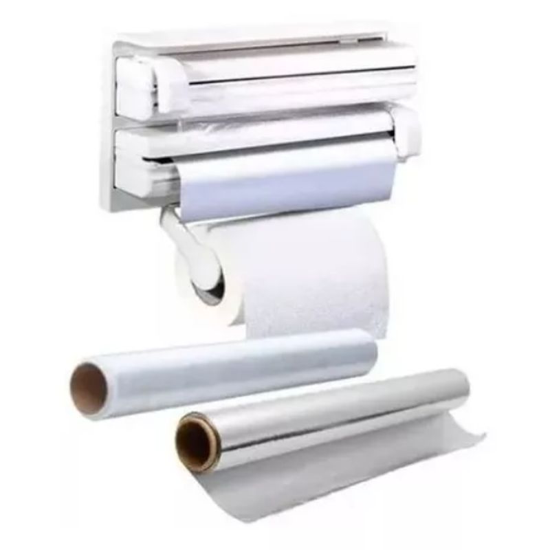 GENERICO - Set Dispensador Triple Para Papel Nova Film Alusa