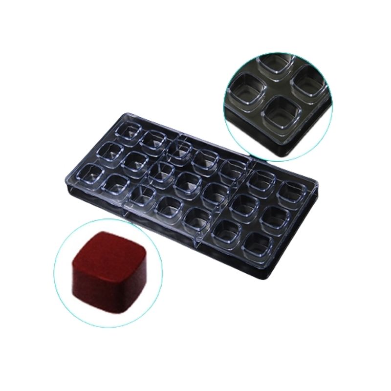 GENERICO - Moldes Chocolate Moldes De Chocolate Policarbonato Cuadrado