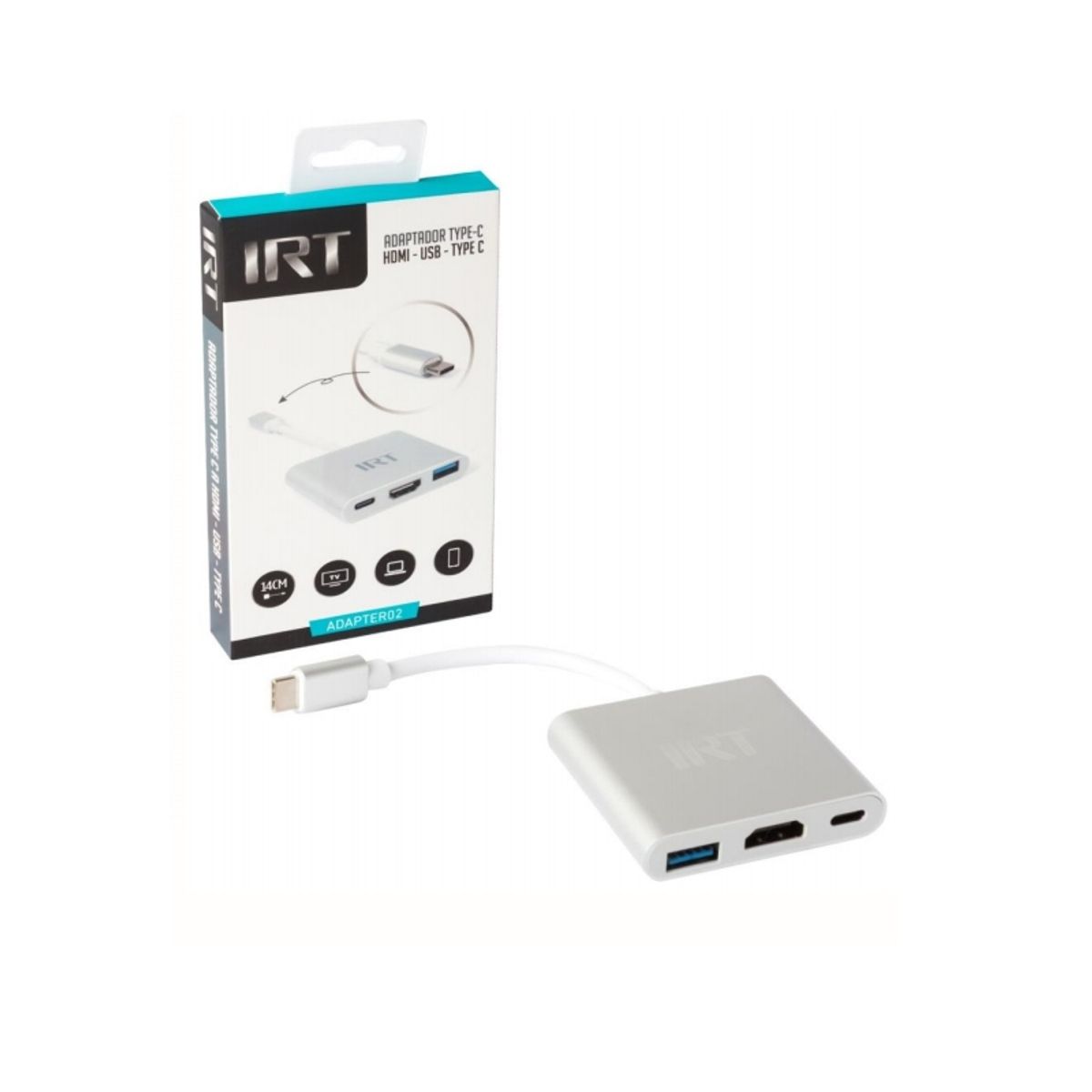 IRT - Cable Adaptador Tipo C A Usb Hdmi Tipo C Fx IRT