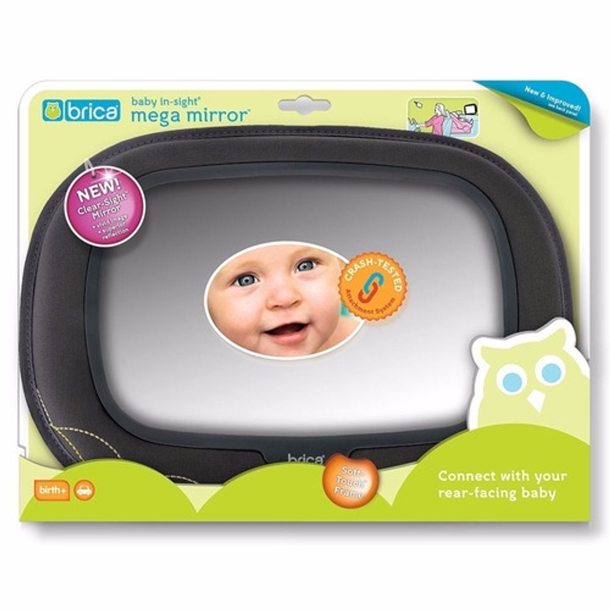 BRICA - Espejo Seguridad Bebé Auto Extra Grande