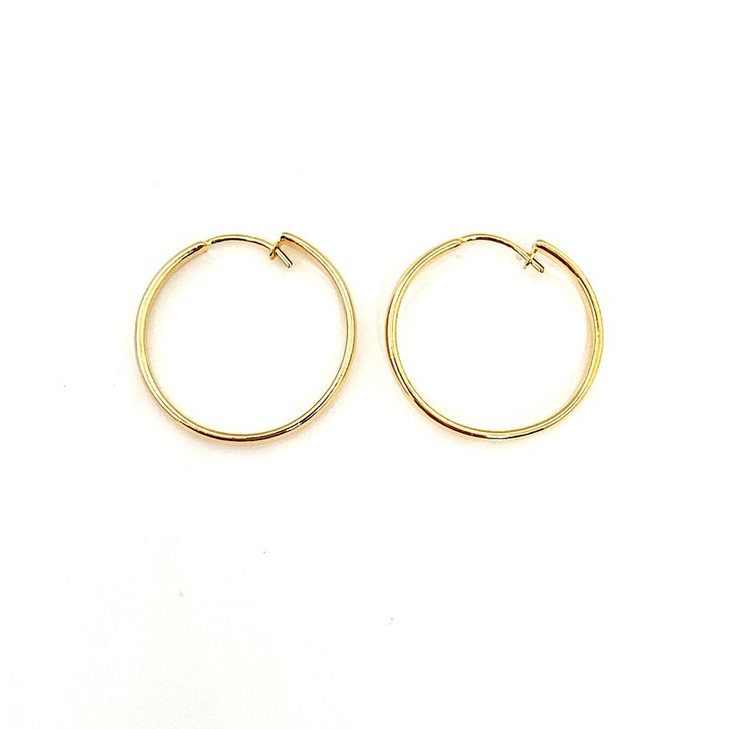 ANDREA COGGIOLA JOYAS - Aros Argollas 25mm Enchapado Oro 18K