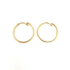 ANDREA COGGIOLA JOYAS - Aros Argollas 25mm Enchapado Oro 18K