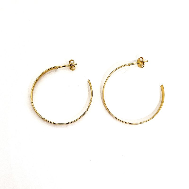 ANDREA COGGIOLA JOYAS - Aros Argollas 30mm Enchapado Oro 18K