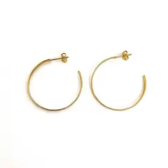 ANDREA COGGIOLA JOYAS - Aros Argollas 30mm Enchapado Oro 18K