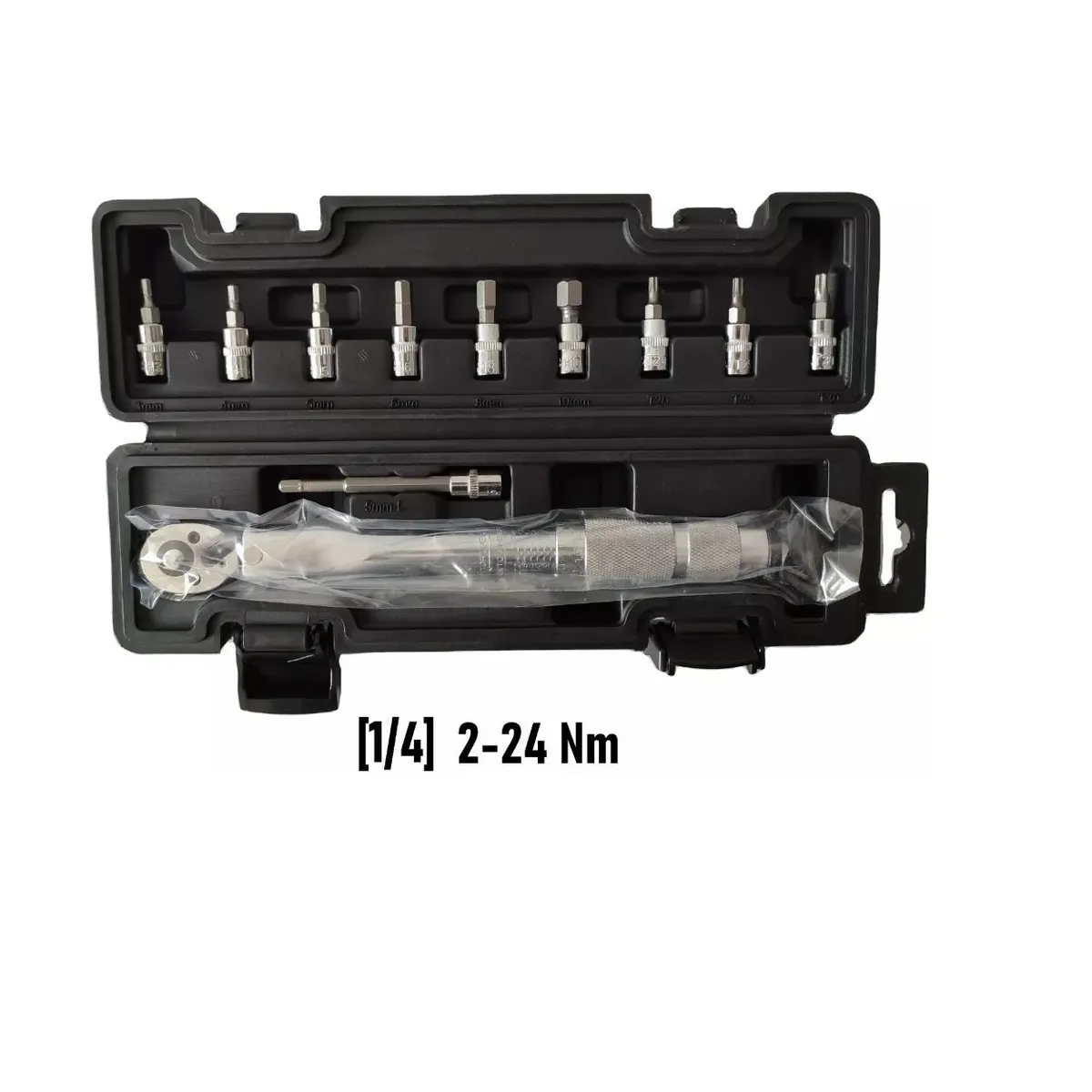 GENERICO - Llave De Torque Torquimetro 1/4 Pulgada 2 A 24nm - 11 Piezas