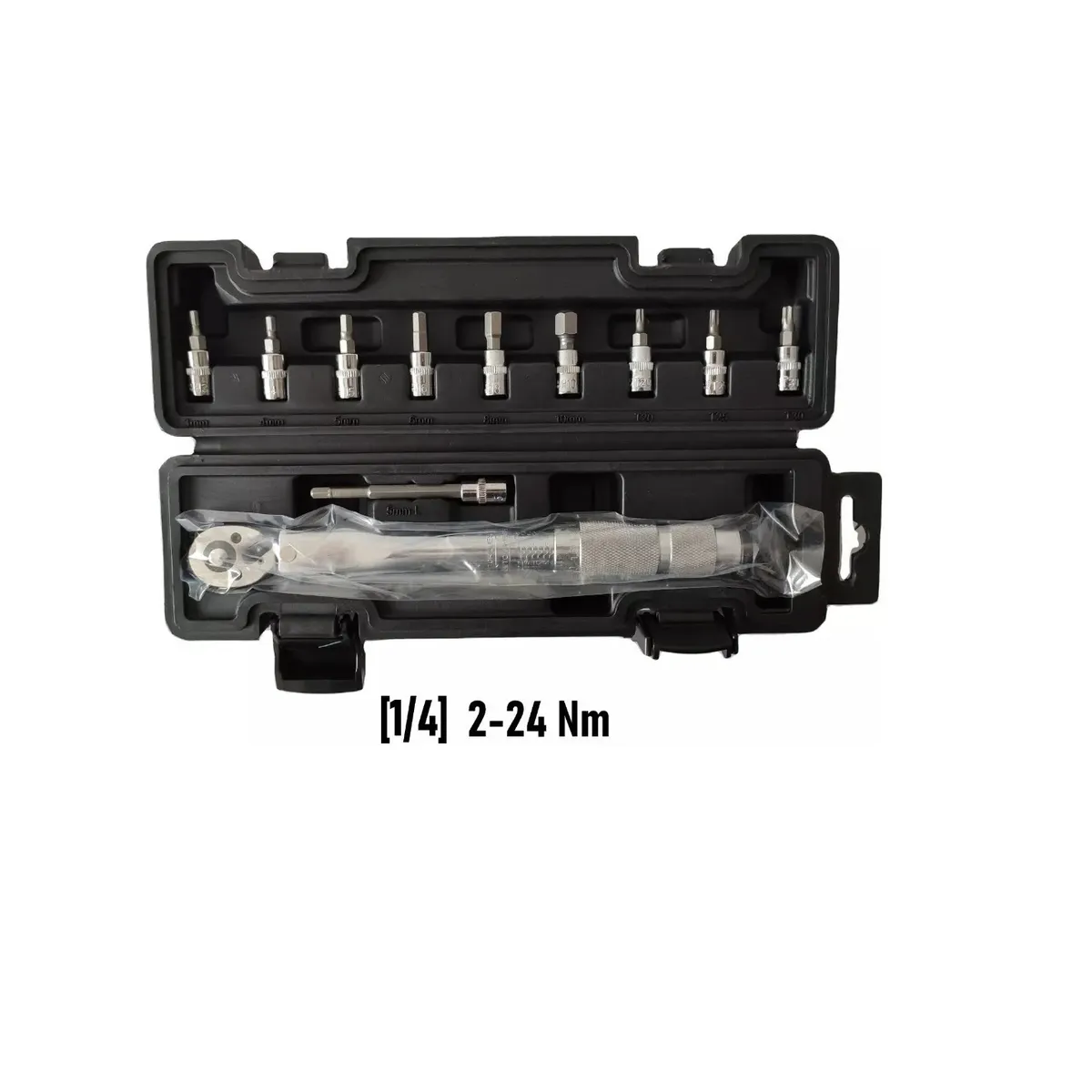 GENERICO - Llave De Torque Torquimetro 1/4 Pulgada 2 A 24nm - 11 Piezas