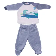 PILLIN - Conjunto Plush Bebe Niño Azul