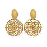 Aros Mercedes Mandala Enchapado Oro 18K