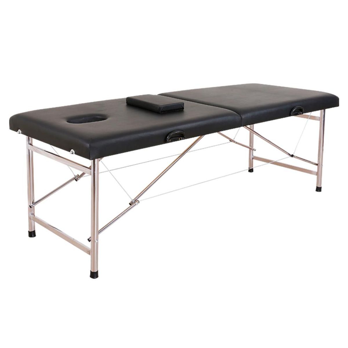 DETODOYMAS - Camilla Para Masajes De 2 Cuerpos Portátil Negra DETODOYMAS