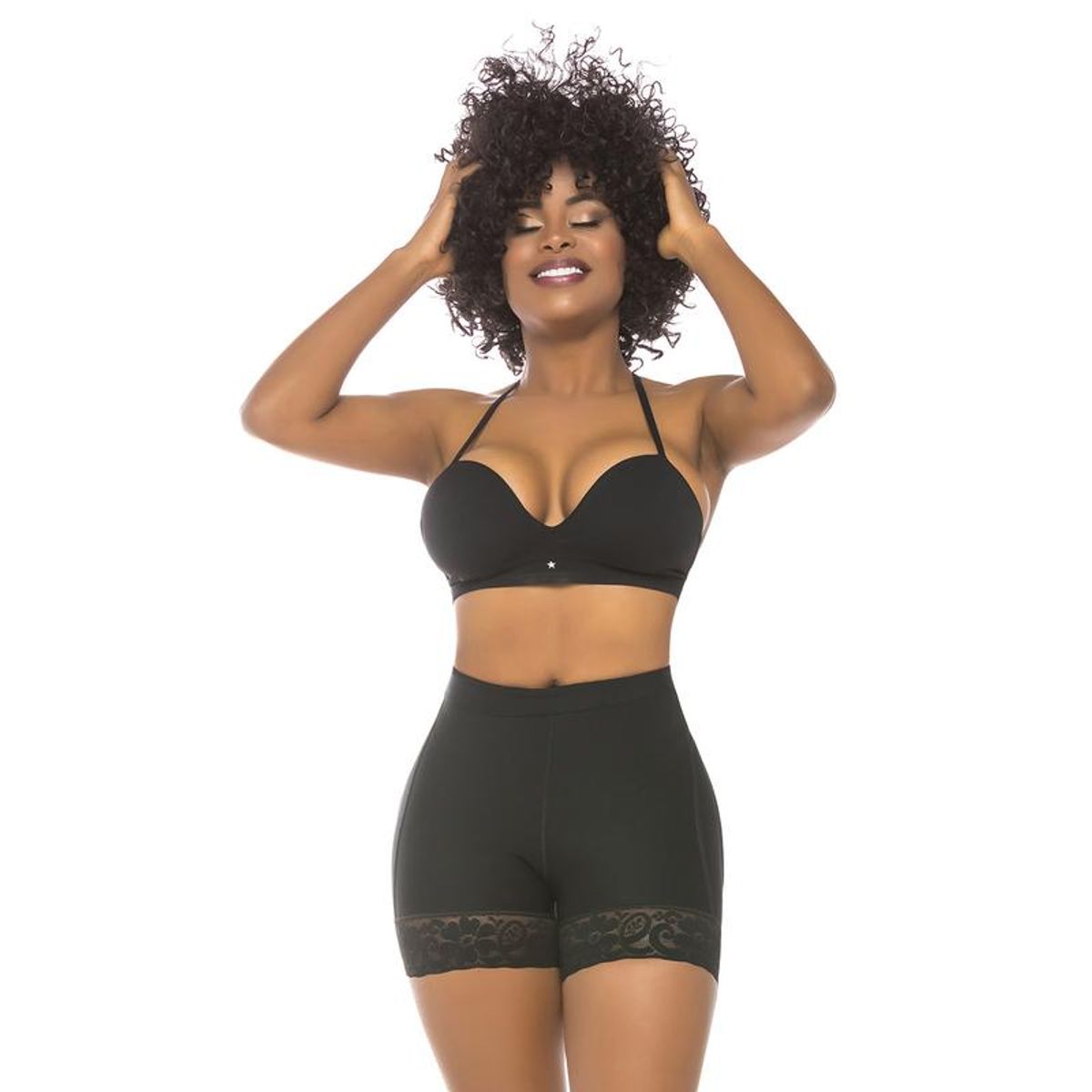 FAJAS SALOME - Short Colombiana Levanta Cola Con Huecos 319 Fajas Salome