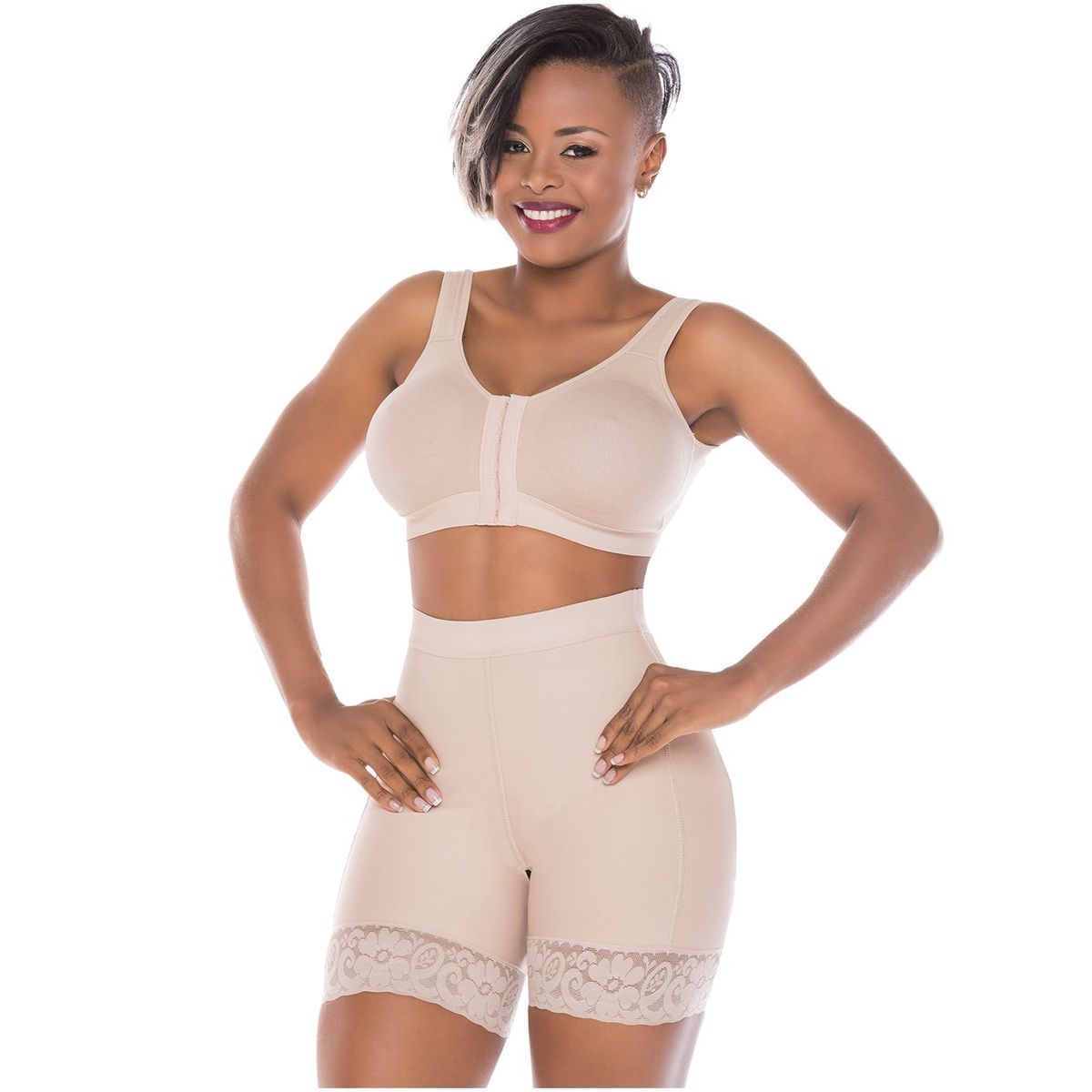 FAJAS SALOME - Short Colombiana Levanta Cola Con Huecos 319 Fajas Salome