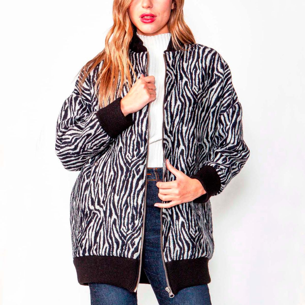 MOMCHIC - Chaqueta Bombe Penelope Cebra