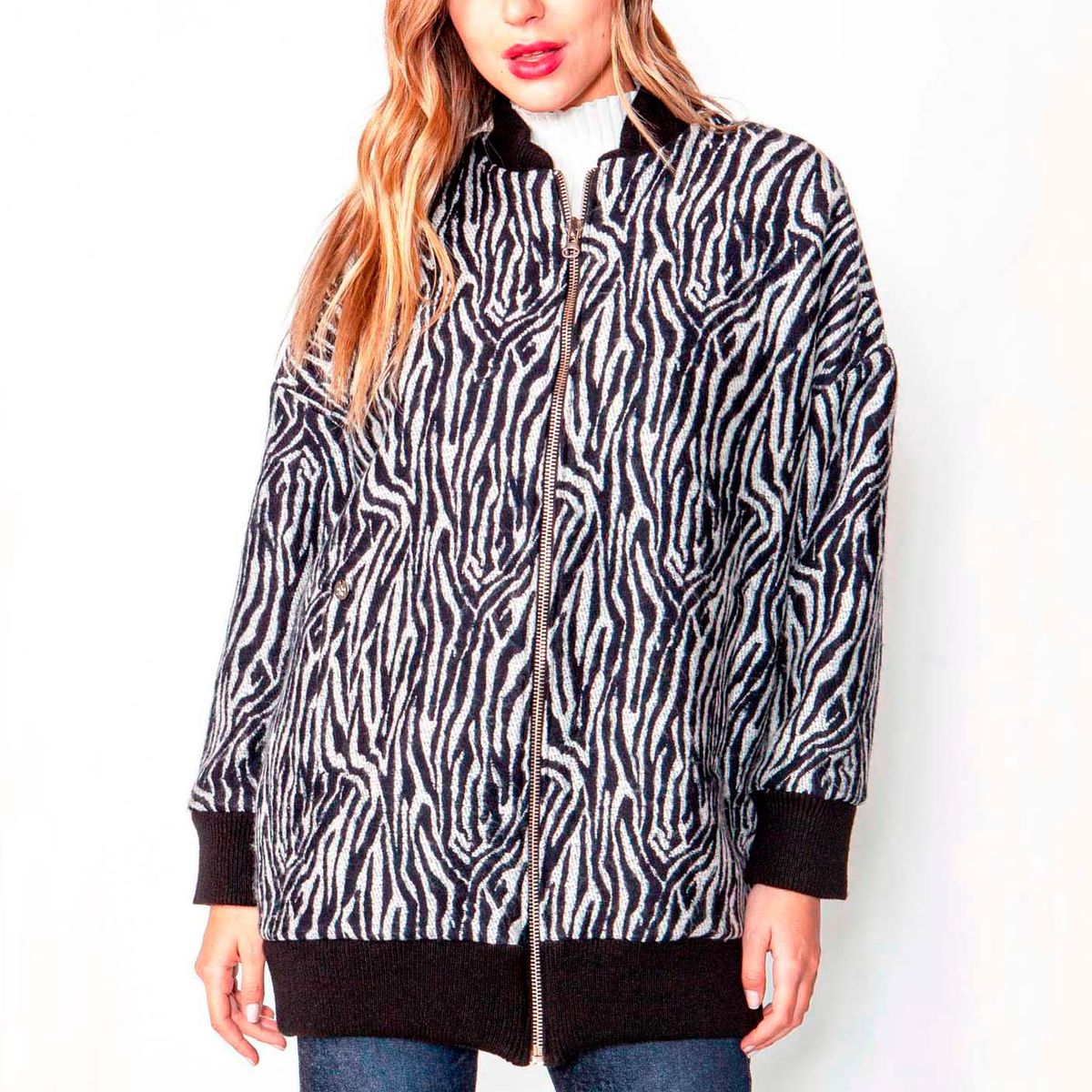 MOMCHIC - Chaqueta Bombe Penelope Cebra