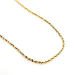 ANDREA COGGIOLA JOYAS - Cadena Turbillón 55cm Echapado Oro 18K