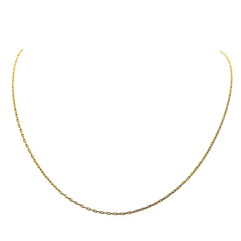 ANDREA COGGIOLA JOYAS - Cadena Eslabón Extrafino 45cm Enchapado Oro 18K