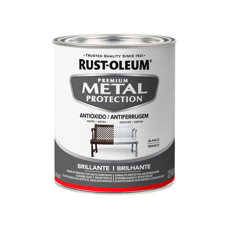 RUST OLEUM - Esmalte Anticorrosivo Blanco Brillante