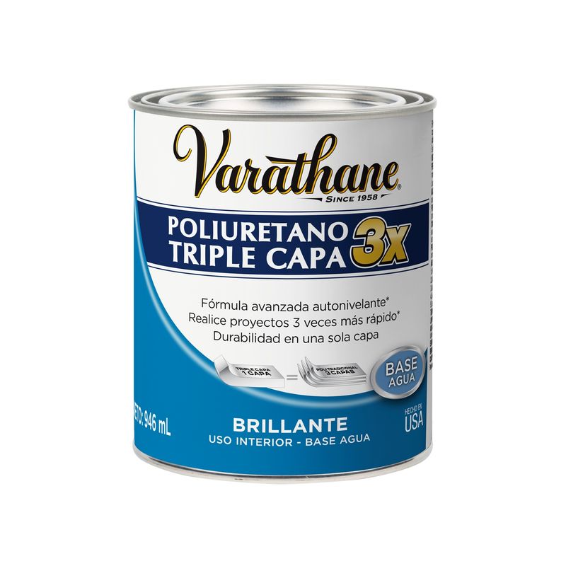 RUST OLEUM - Poliuretano barniz Triple Capa 3X Brillante