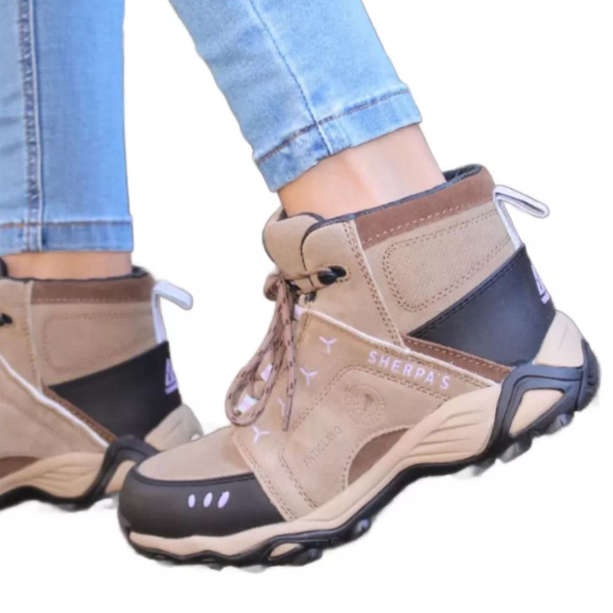 SHERPAS - ZAPATO DE SEGURIDAD ANTIRESBALANTE DE MUJER SHERPAS MODELO SH415