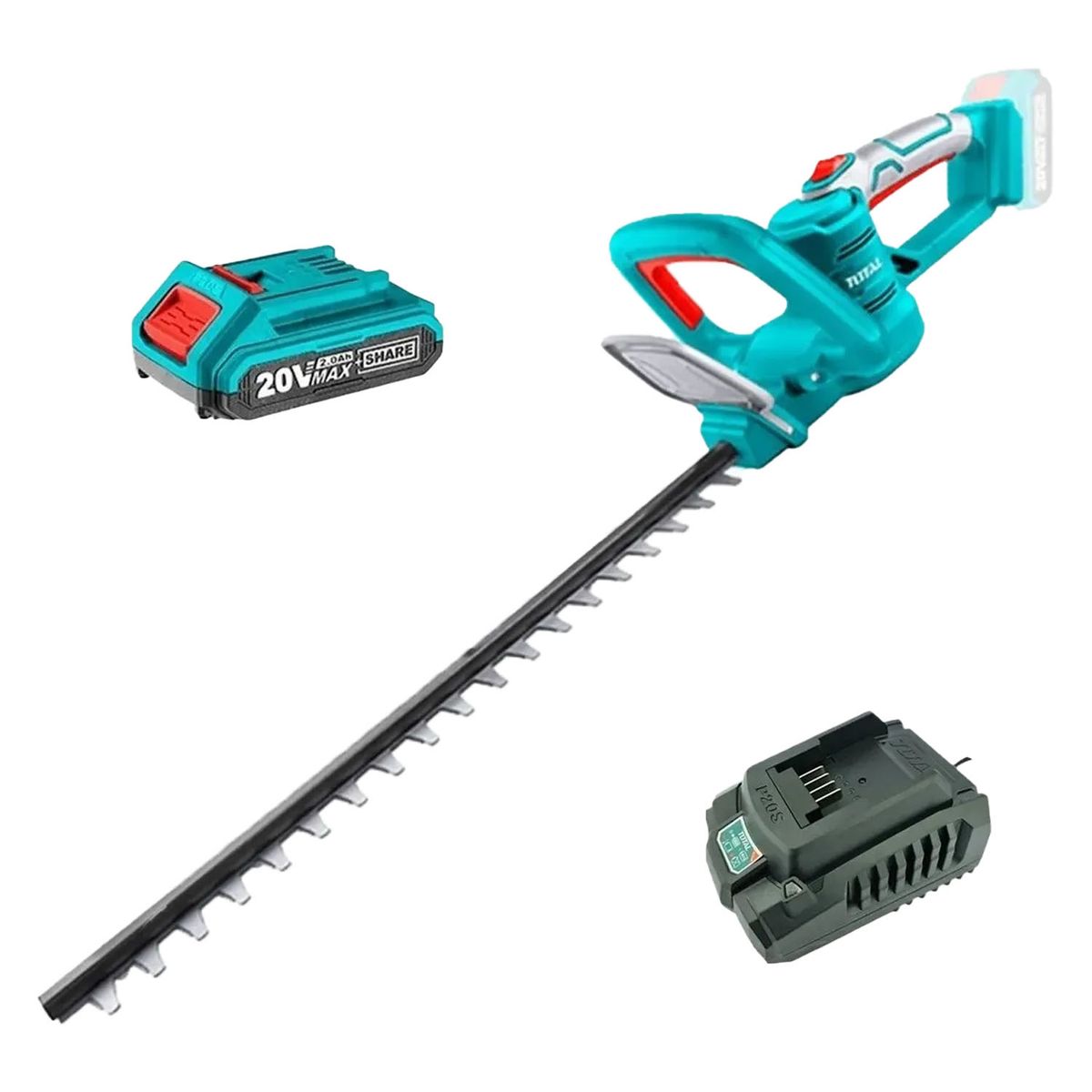 TOTAL TOOLS - Cortasetos Inalambrico 20v  Bateria  Cargador